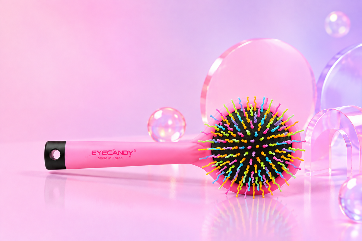 Banner EYECANDY con el cepillo en horizontal