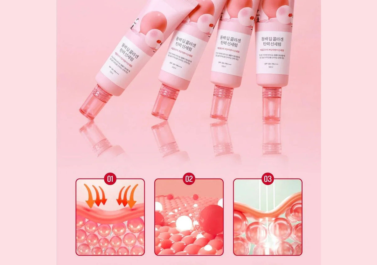 ROUND LAB | Camellia Deep Collagen Firming Sun Serum SPF50+ - 50 ml