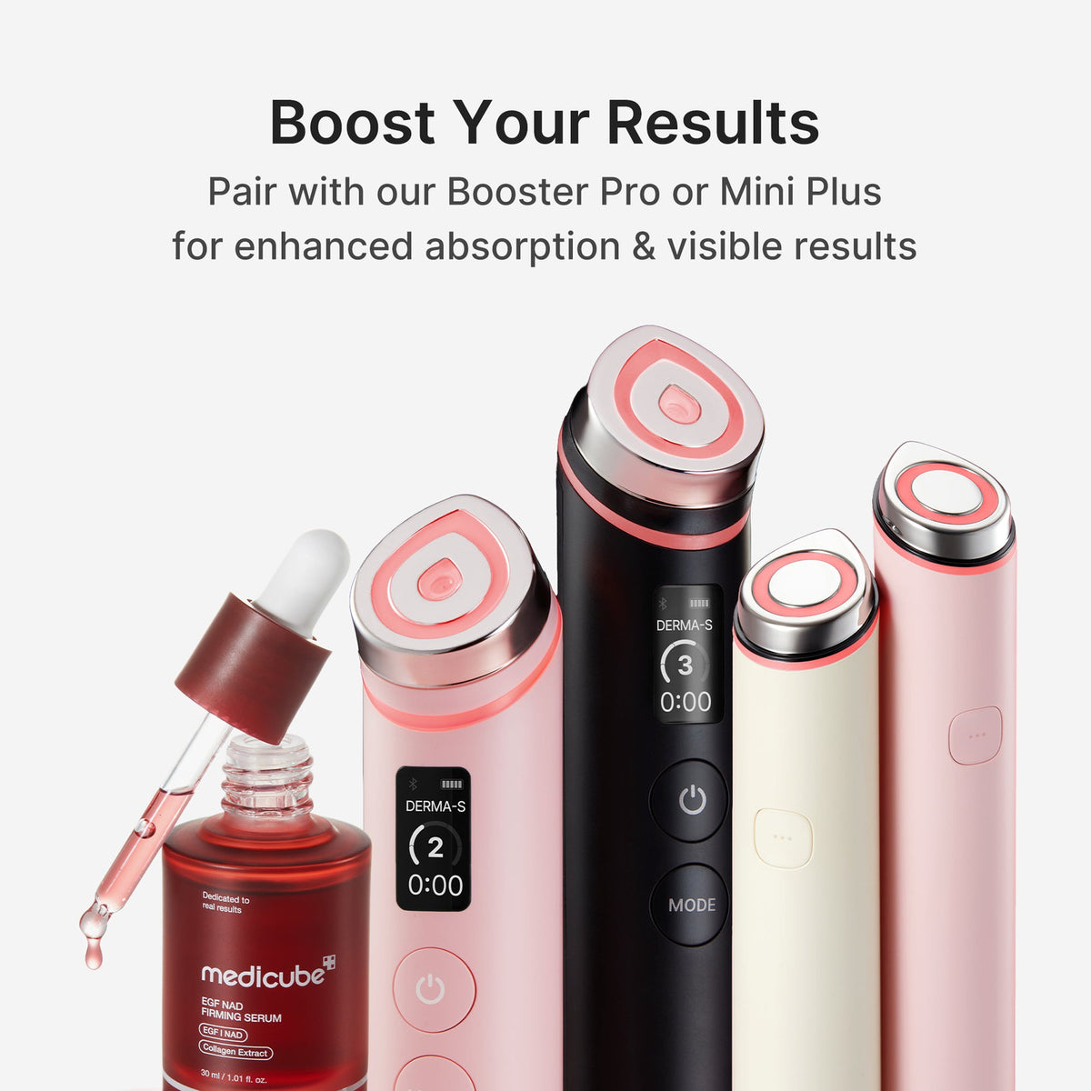 Medicube EGF NAD+ Firming Serum con dispositivos AGE-R