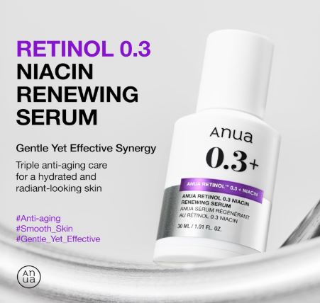 ANUA | Nano Retinol 0.3% + Niacin Renewing Serum - 30ml