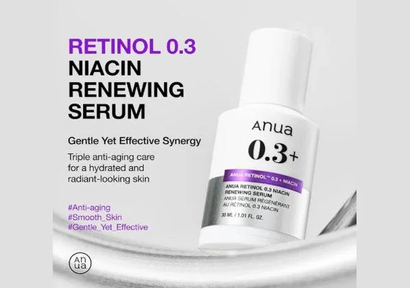 ANUA | Nano Retinol 0.3% + Niacin Renewing Serum - 30ml - InternationalCosmetic