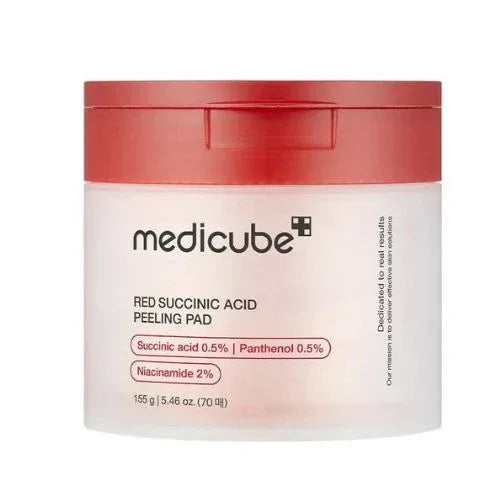 MEDICUBE | Red Succinic Acid Peeling Pad - 70 ud - InternationalCosmetic