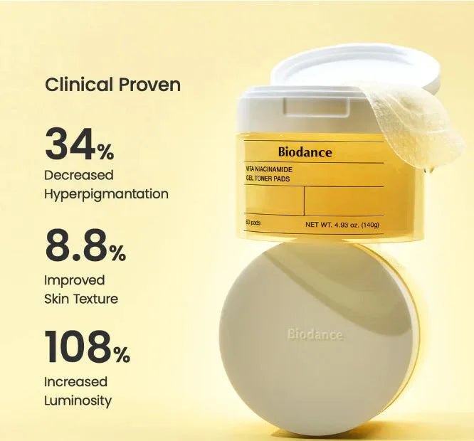 BIODANCE | Vita Niacinamide Gel Toner Pads - 60ud - InternationalCosmetic
