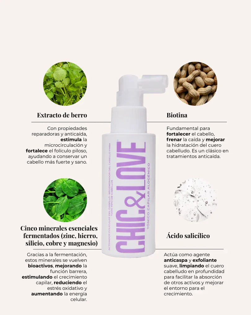 CHIC & LOVE | Tónico Capilar Alogénico - 100ml - InternationalCosmetic