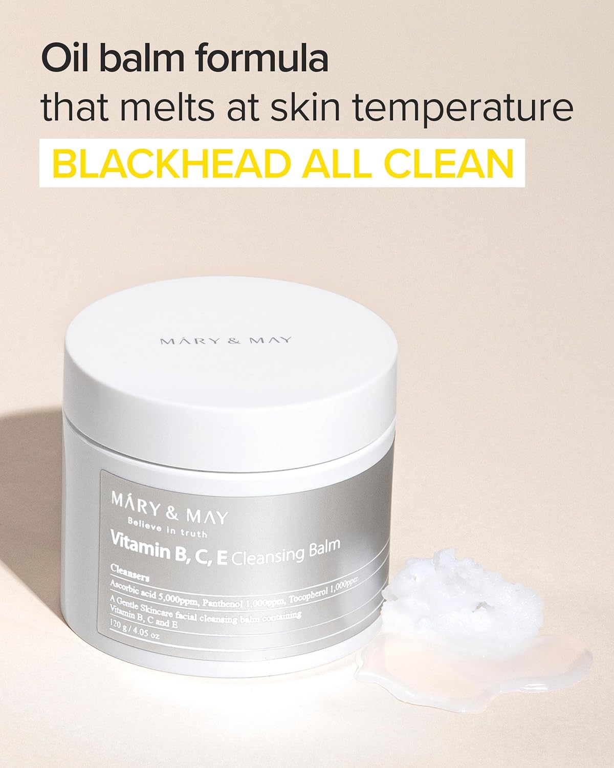 MARY & MAY | Vitamin B C E Cleansing Balm - 120 ml