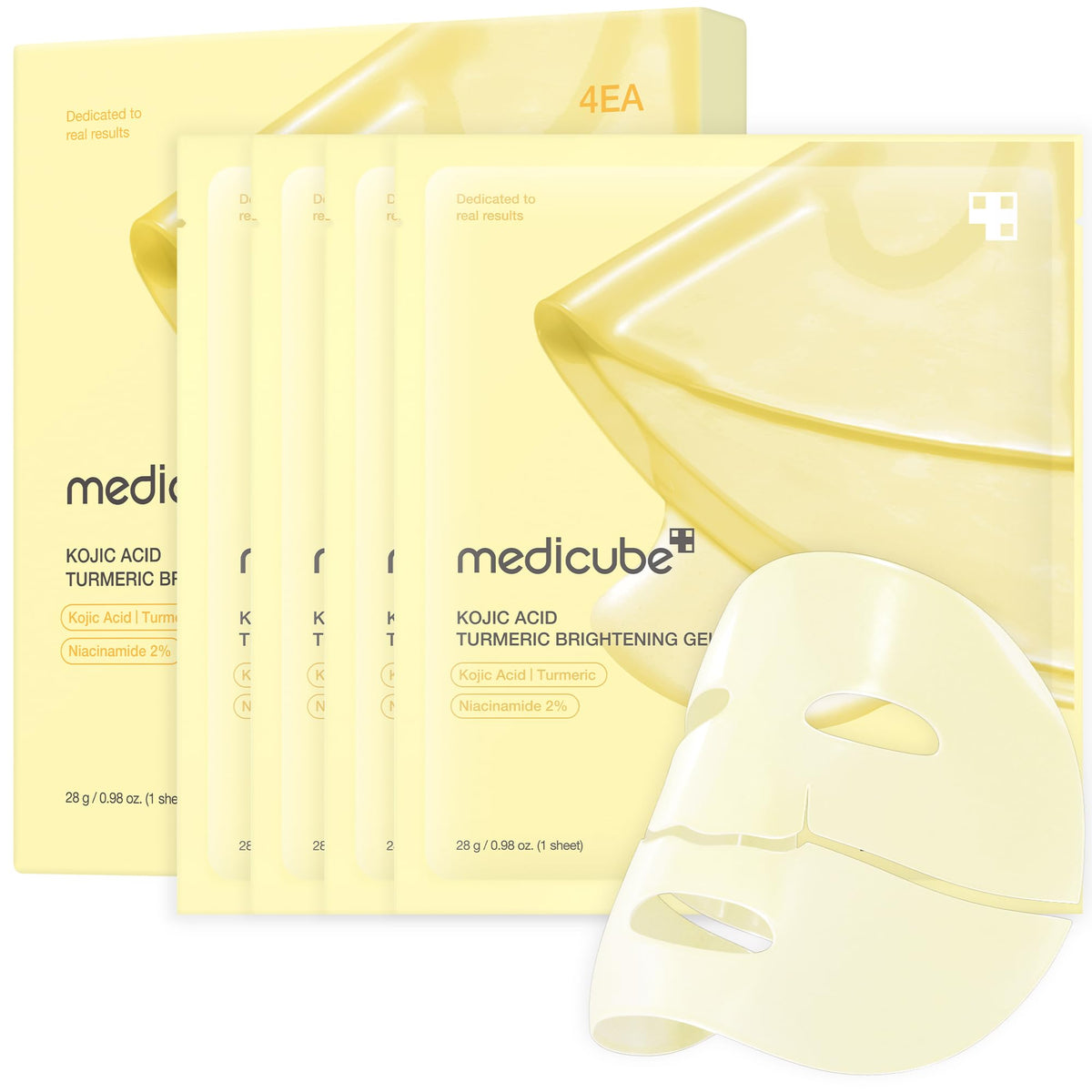 Kojic Acid Turmeric Brightening Gel Mask (Pack of 4)