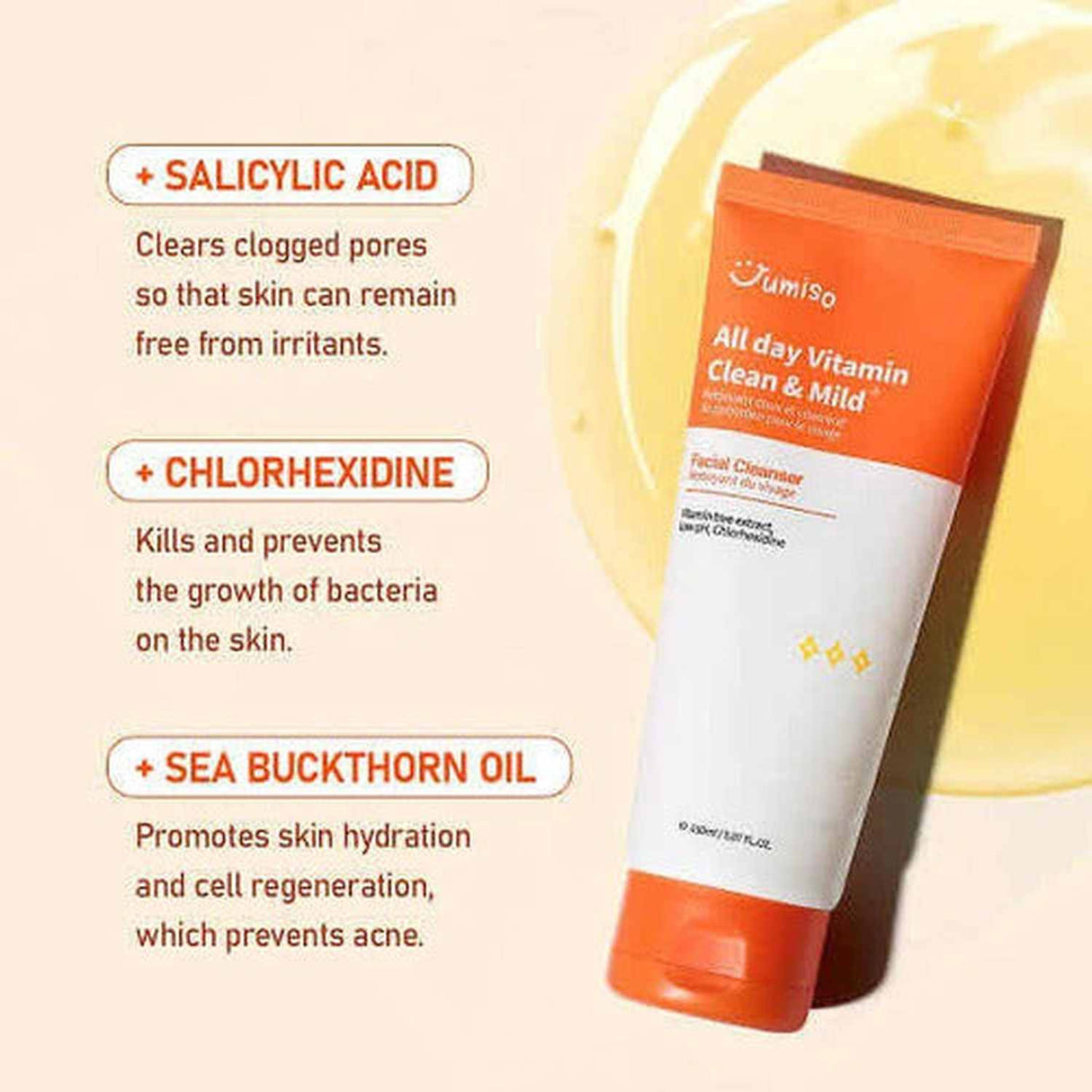 JUMISO | All Day Vitamin Clean & Mild Facial Cleanser -150ml