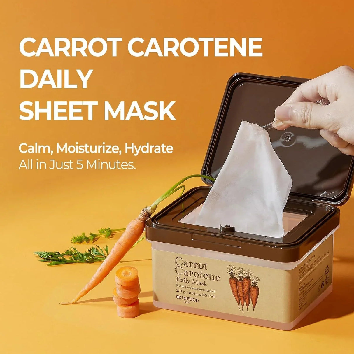 SKINFOOD | Carrot Carotene Daily Mask - 30ud - InternationalCosmetic