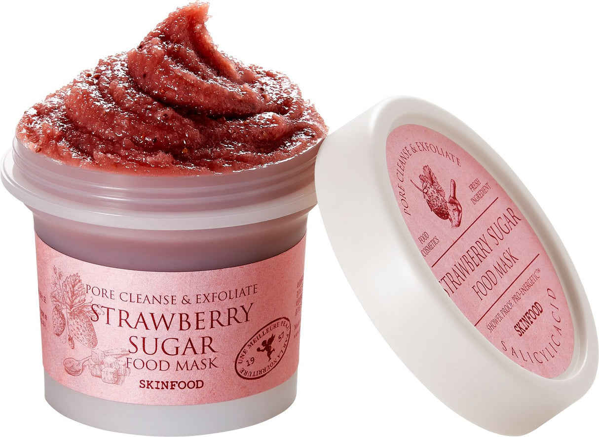 Strawberry sugar food mask