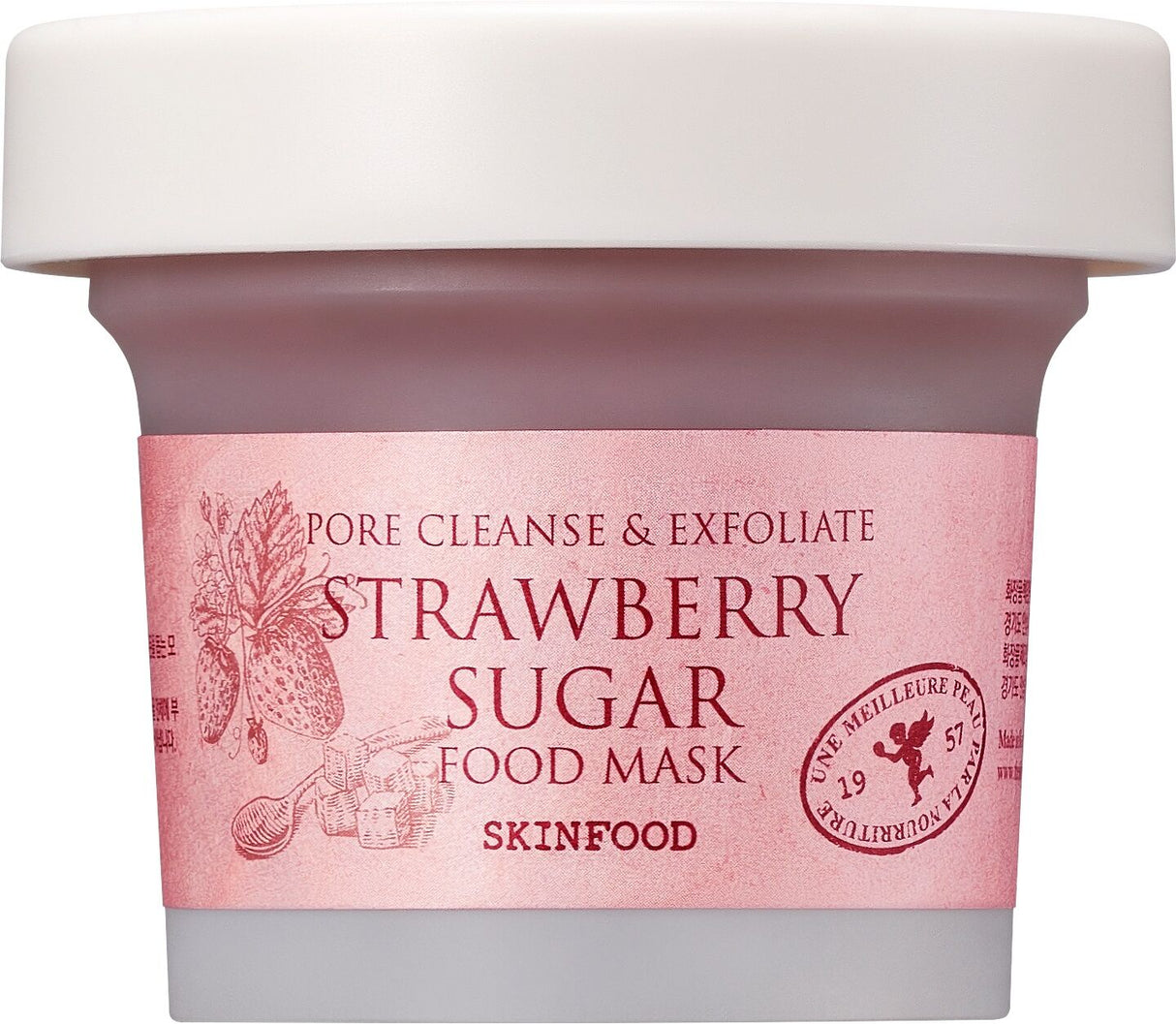 Strawberry sugar food mask