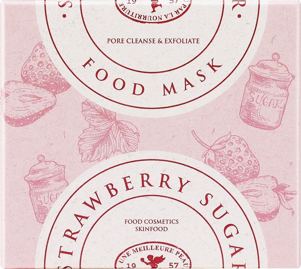 Strawberry sugar food mask