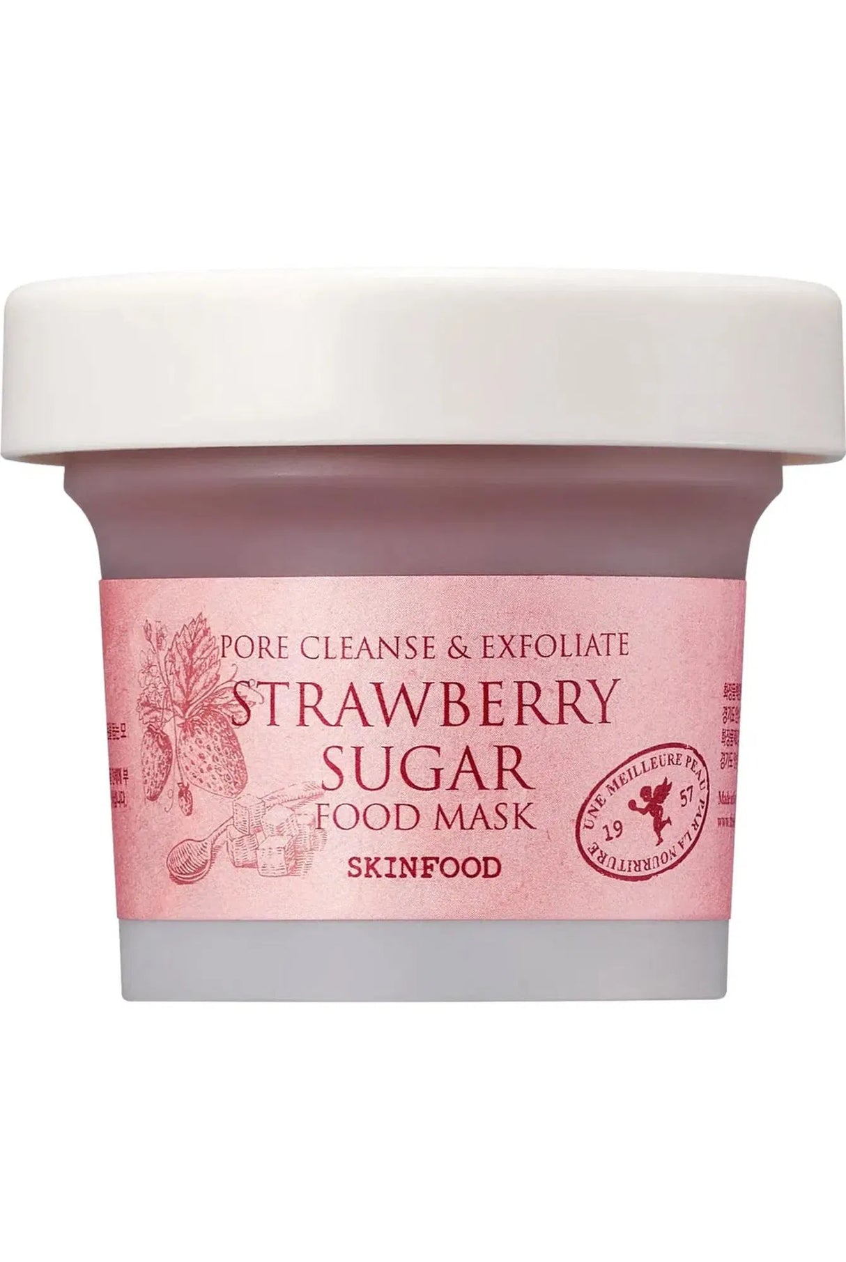 Strawberry sugar food mask