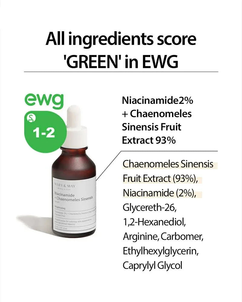 MARY & MAY | Tamaño viaje - Mary&May Niacinamide + Chaenomeles Serum Mini - 10ml - InternationalCosmetic