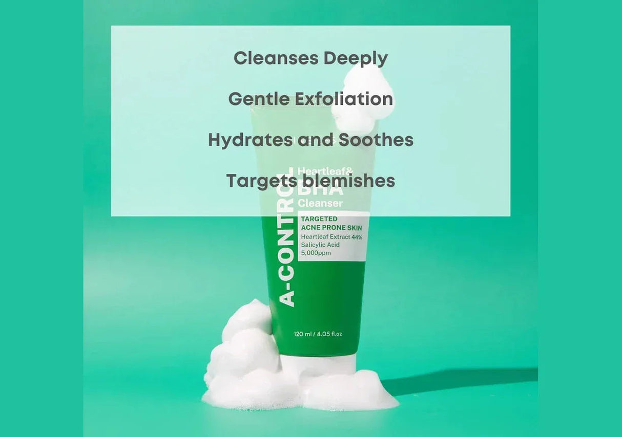 NINE LESS | A-Control Heartleaf & BHA Cleanser Mini -25ml - InternationalCosmetic