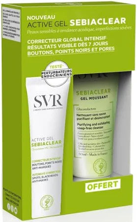SVR | Active Gel Sebiaclear + Gel Moussant Sebiaclear - 40ml