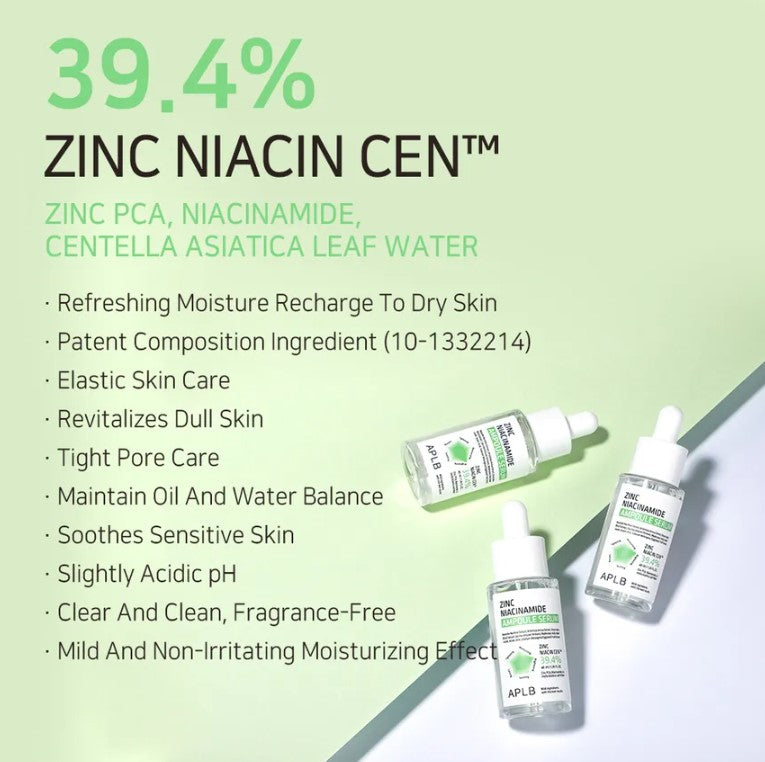 APLB | Zinc Niacinamide Ampoule Serum - 40ml