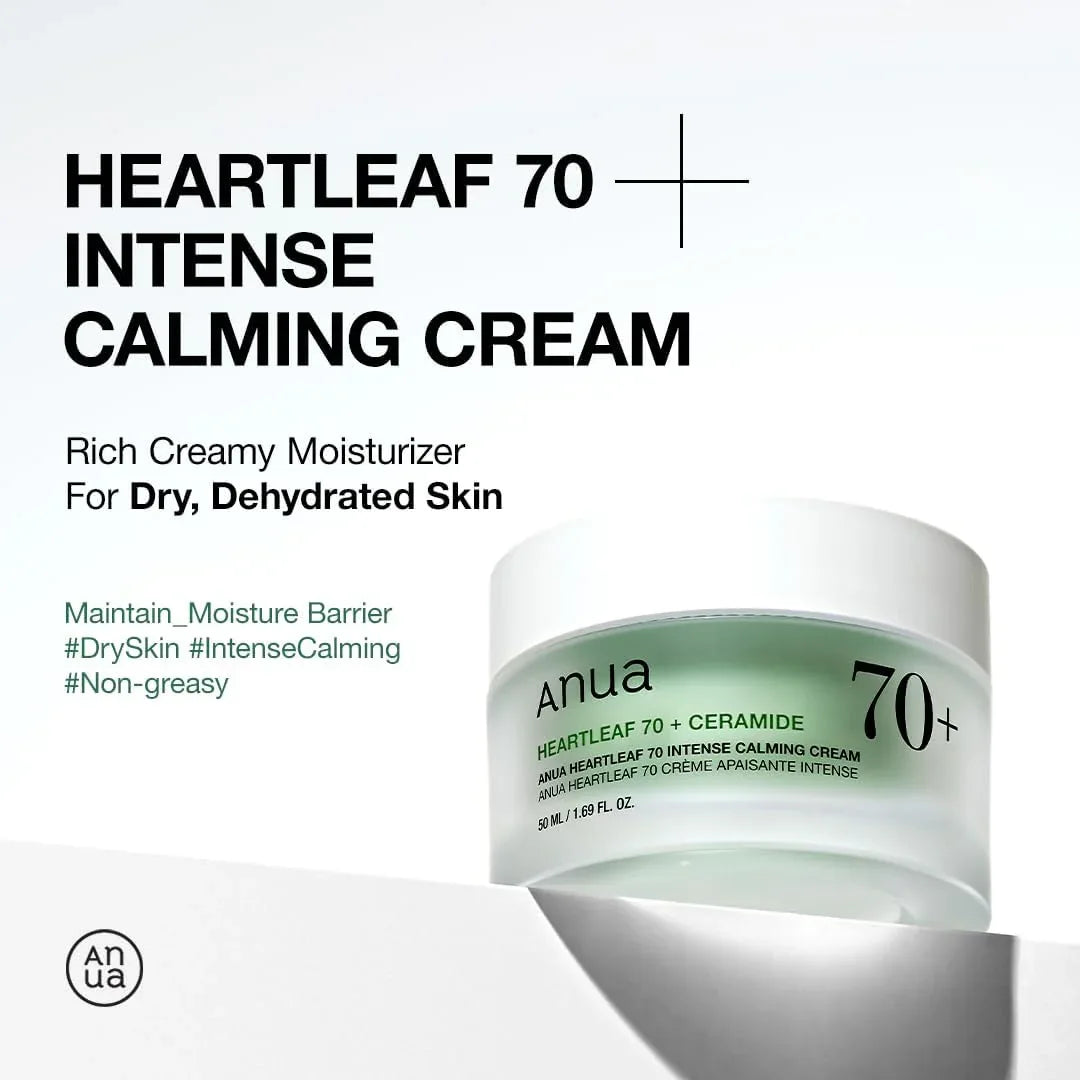 ANUA | Heartleaf 70 + Ceramide Intense Calming Cream - 50ml - InternationalCosmetic