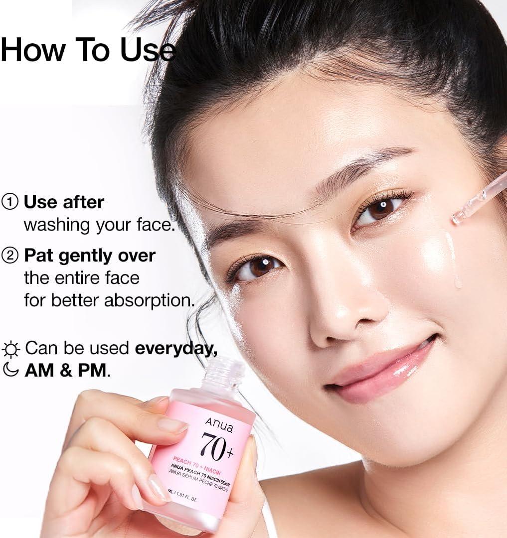 ANUA | Peach 70 + Niacin Serum - 30ml - InternationalCosmetic