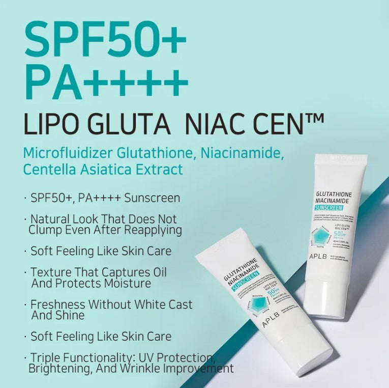 APLB | Glutathione Niacinamide Sunscreen SPF50+ - 40ml
