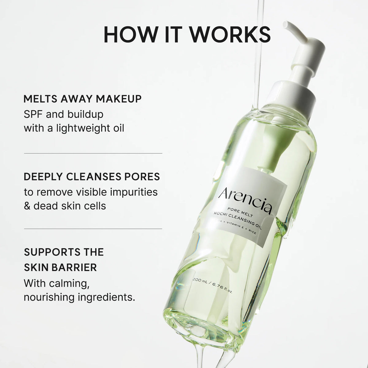 ARENCIA | Pore Melt Mochi Cleansing Oil - 200ml