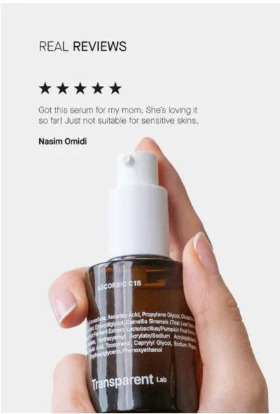 TRANSPARENT LAB | Ascorbic C15™ - 30ml - InternationalCosmetic