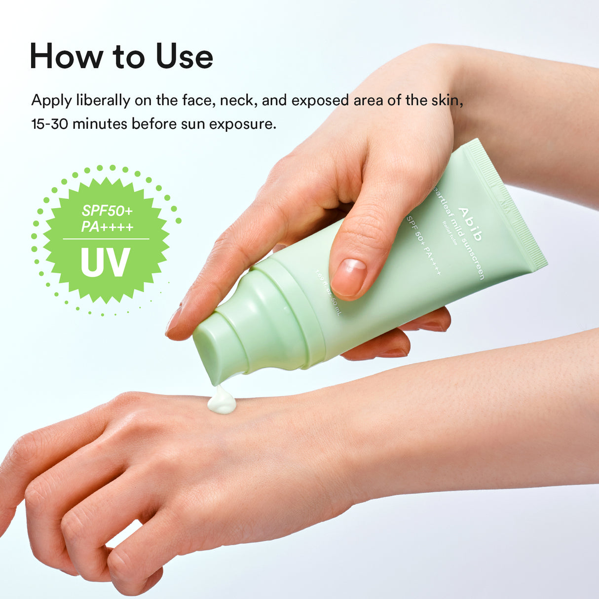 ABIB | Heartleaf Mild Sunscreen Relief Tube SPF50+ - 50ml