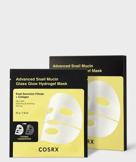 COSRX | Advanced Snail Mucin Glass Glow Hydrogel Mask - 1ud - InternationalCosmetic