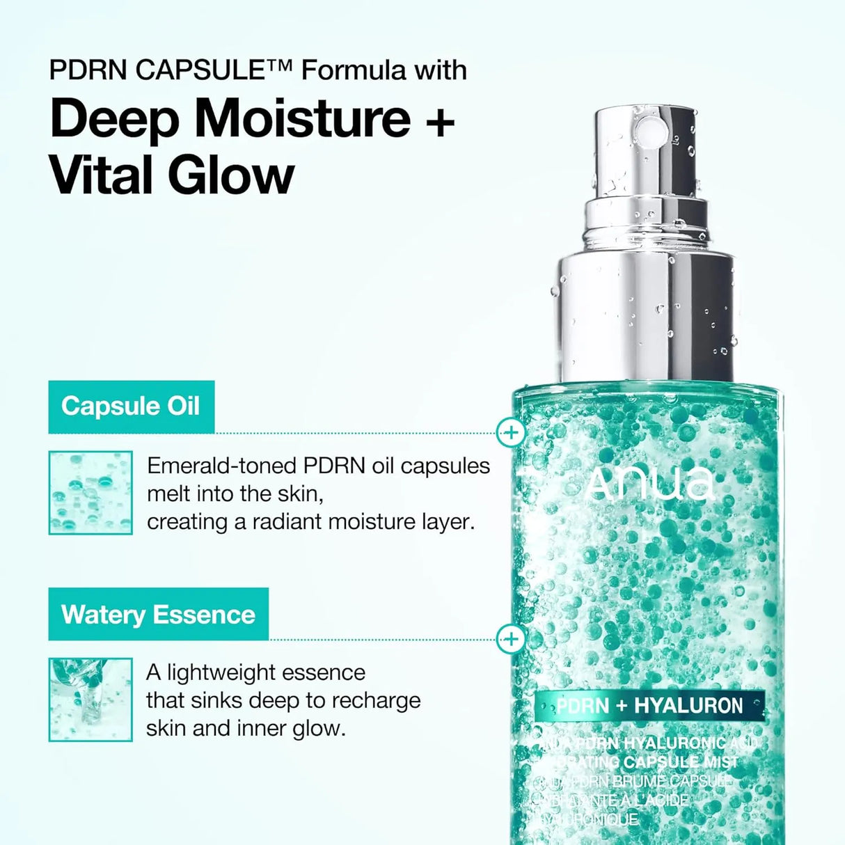 ANUA | PDRN Hyaluronic Acid Hydrating Capsule Mist