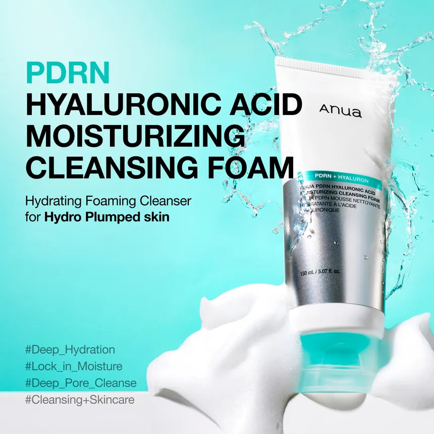 ANUA | PDRN Hyaluronic Acid Moisturizing Cleansing Foam - 150ml