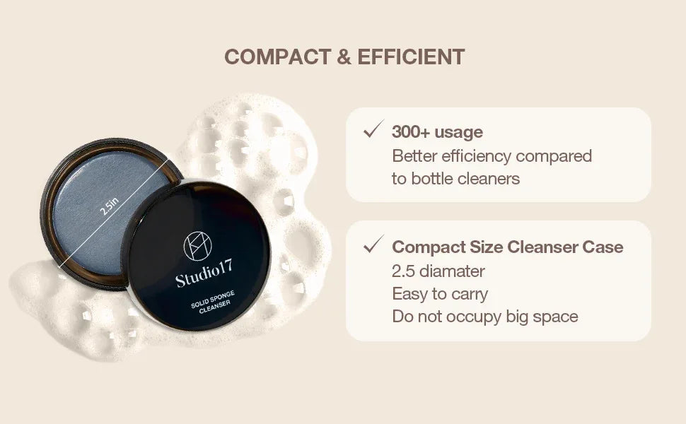 STUDIO 17 | Brush & Puff Cleanser - 20gr - InternationalCosmetic