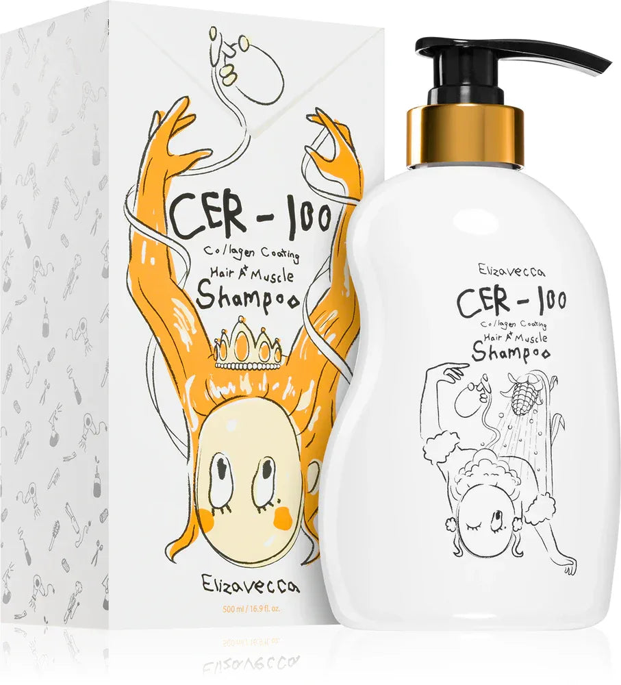 ELIZAVECCA | CER-100 Collagen Coating Hair A+ Muscle Shampoo - 500ml - InternationalCosmetic