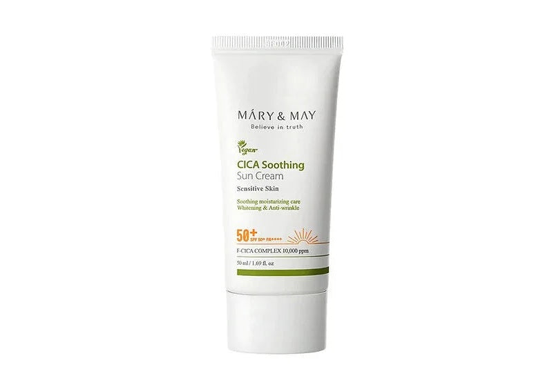 MARY & MAY | Vegan Cica Soothing Sun Cream SPF50+ - InternationalCosmetic