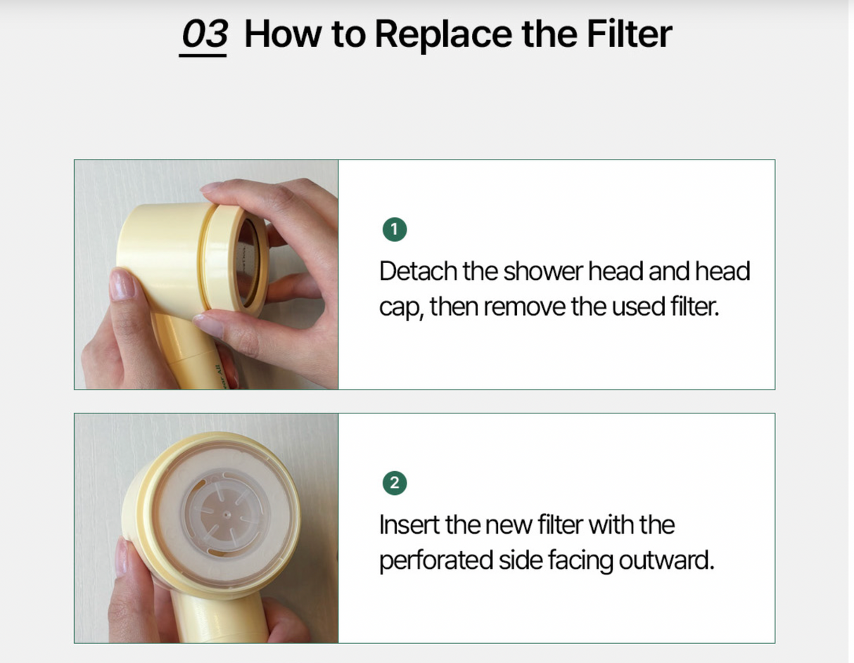 CLEARDEA. | Glow On And On Shower Filter - 2ud