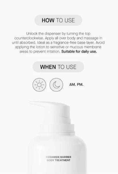 TRANSPARENT LAB | Ceramide Barrier Body Treatment - 400ml