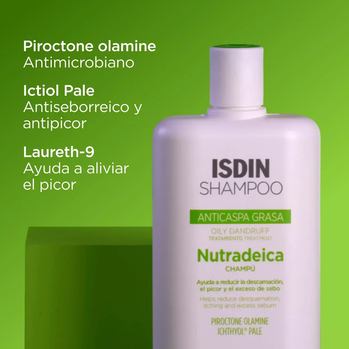 ISDIN | Nutradeica® Champú Anticaspa Grasa - 400ml - InternationalCosmetic