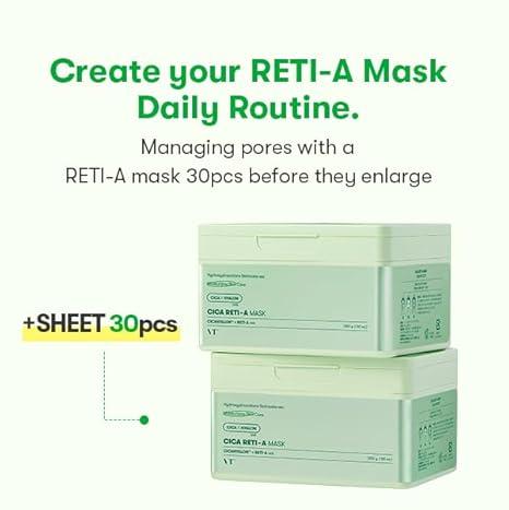 VT COSMETICS | CICA Reti-A Mask - 30ud - InternationalCosmetic