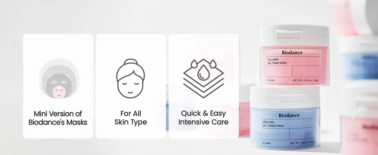 BIODANCE | Collagen Gel Toner Pads - 60ud - InternationalCosmetic