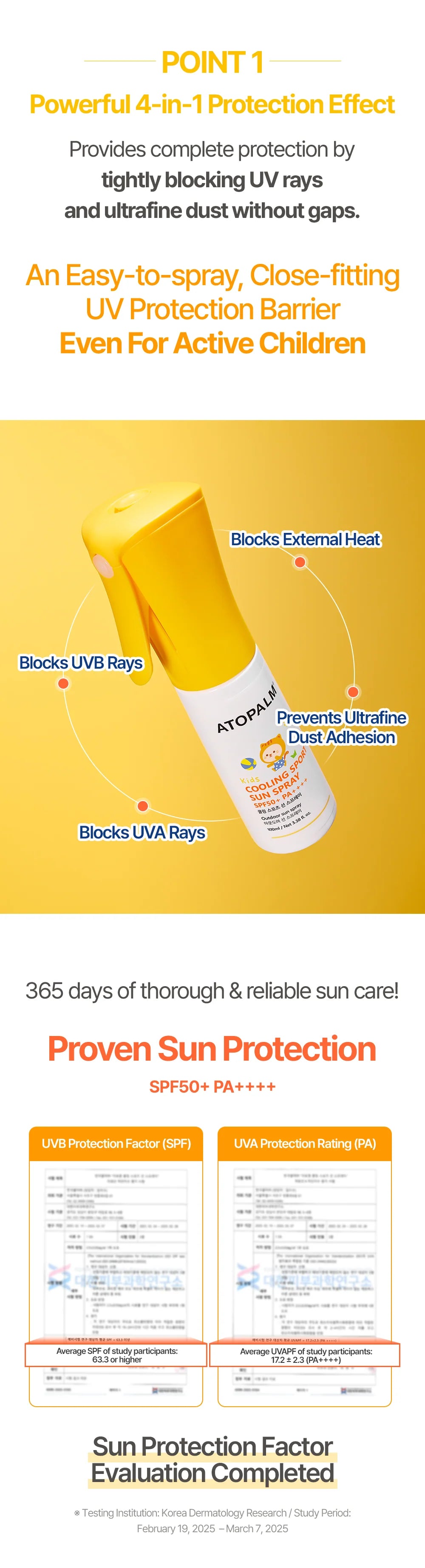 ATOPALM | Kids Cooling Sport Sun Spray SPF 50+ - 100ml