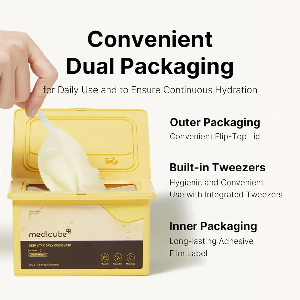 MEDICUBE | Deep Vita C Daily Quick Mask - 30 ud - InternationalCosmetic