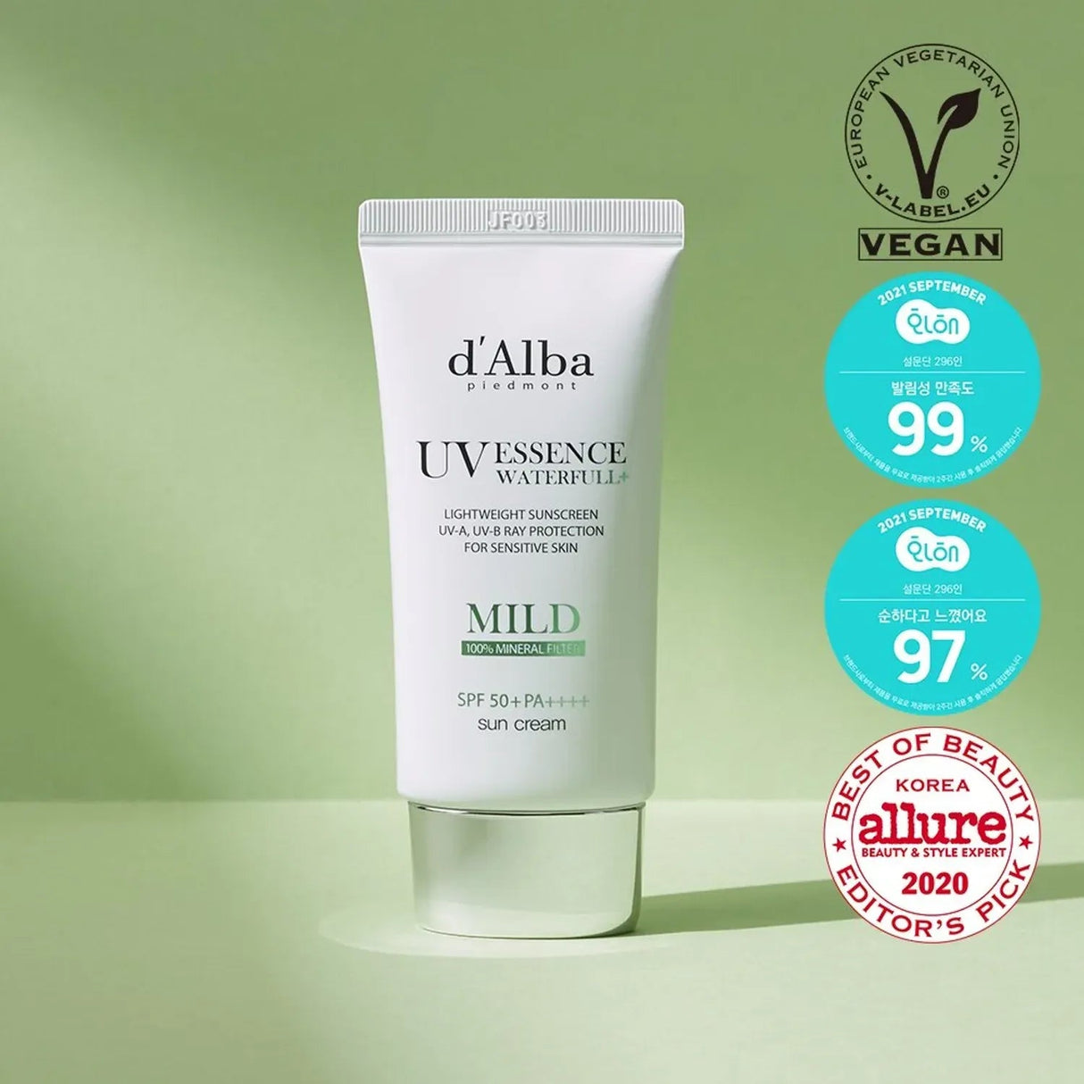 D'ALBA | Waterfull Mild Sunscreen SPF50+ PA++++ - 50ml - InternationalCosmetic