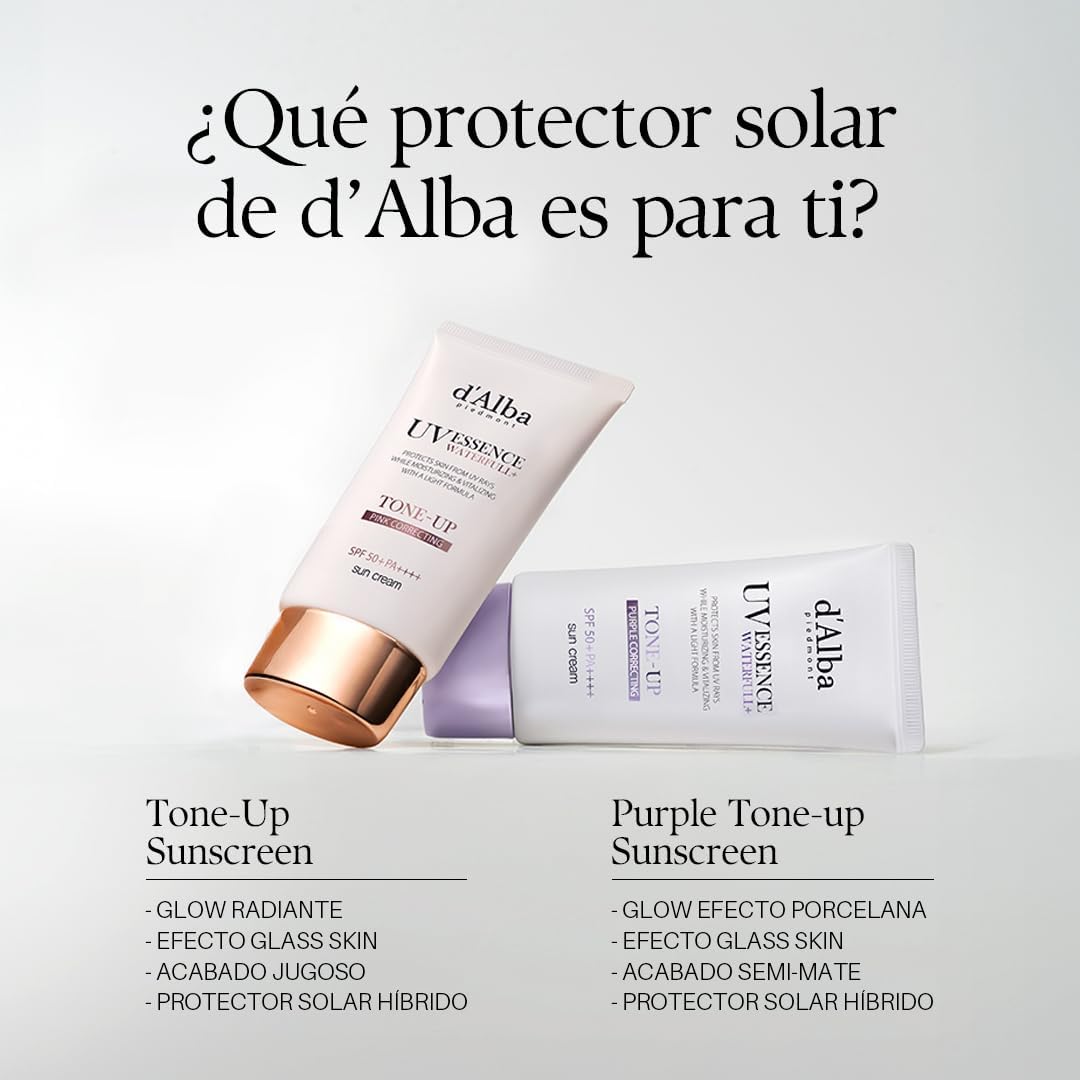 D'ALBA | UV Essence Waterfull Tone-Up Purple Correcting Sun Cream SPF50+ PA++++ Purple - 50 ml