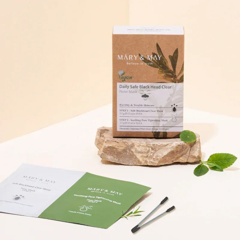 MARY & MAY | Daily Safe Black Head Clear Nose Mask - 10 ud - InternationalCosmetic