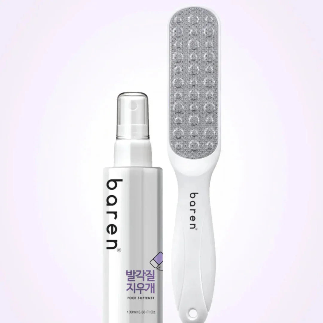 BAREN | Callus Remover Kit for Feet: Foot File & Peeling Foot Spray - InternationalCosmetic