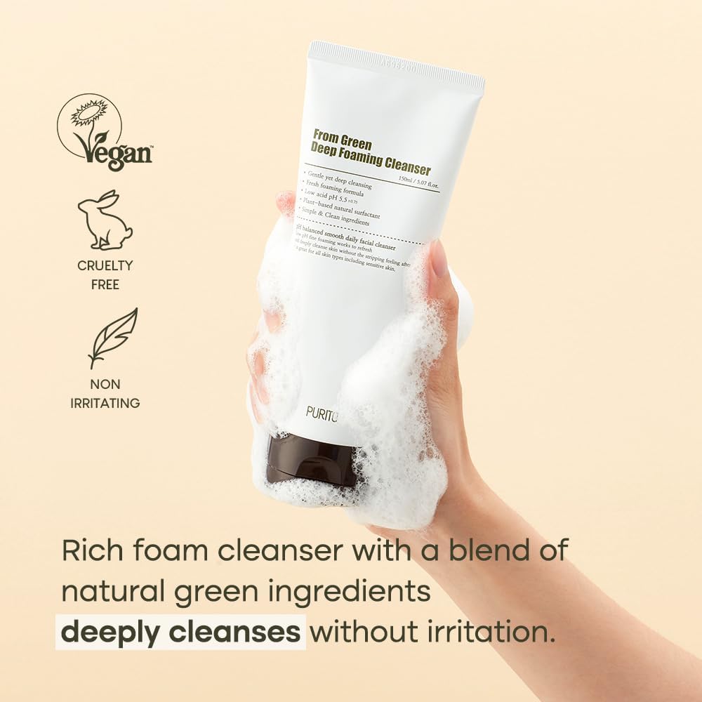 PURITO | From Green Deep Foaming Cleanser - 200ml