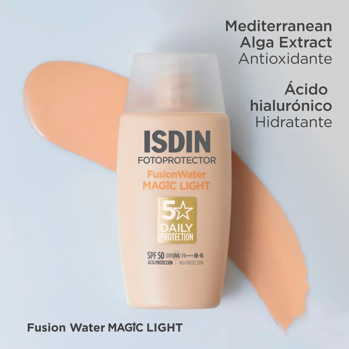 ISDIN | Fusion Water MAGIC Light SPF 50 - 50ml - InternationalCosmetic