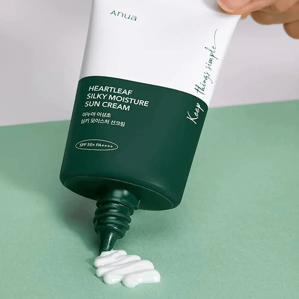 ANUA | Heartleaf Silky Moisture Sun Cream - 50ml - InternationalCosmetic