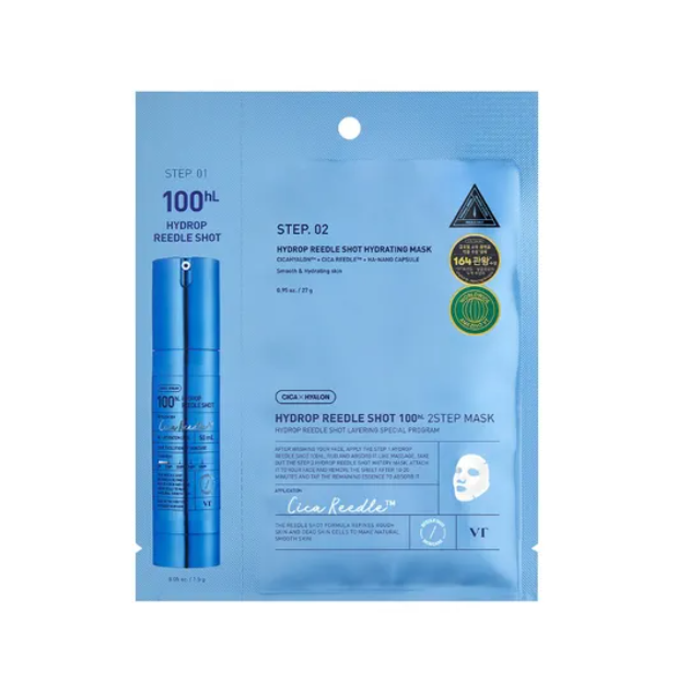 VT COSMETICS | Hydrop Reedle Shot® 100hl 2 Step Hydrogel Mask