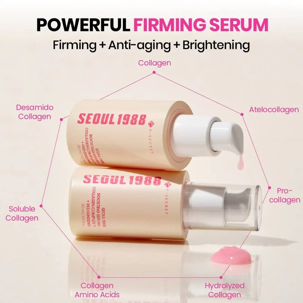 K-SECRET | Seoul 1988 Boosting Serum Collagen Complex 7 + Red Ginseng - 30ml