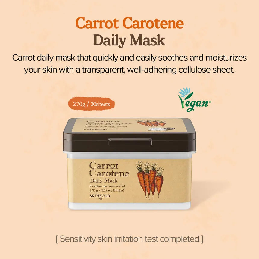 Carrot Carotene Daily Mask (30 pcs)