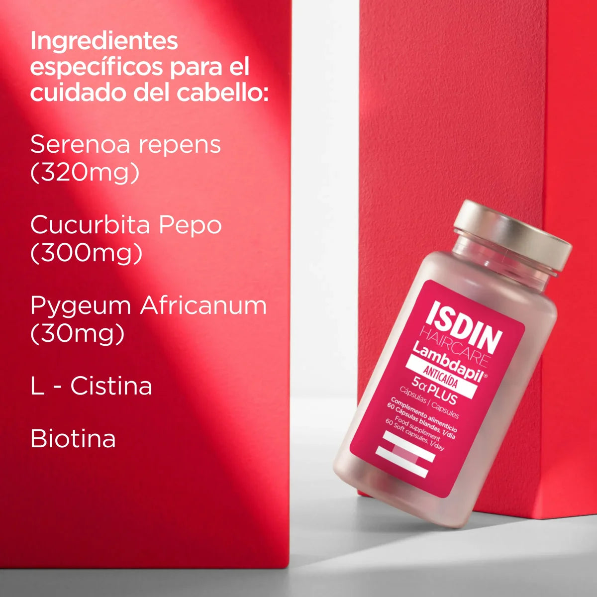 ISDIN | Lambdapil® 5𝛂 Plus Cápsulas - 60ud